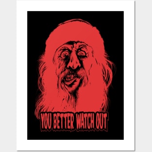 Evil Santa (red version) Posters and Art